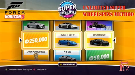 Forza Horizon Fast Way To Get Unlimited Super Wheelspins Method