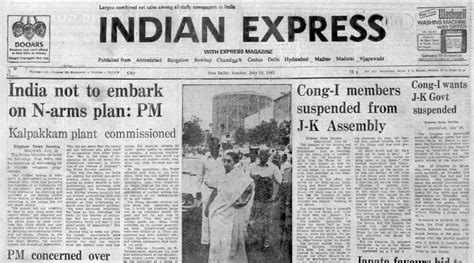 July 24 1983 Forty Years Ago No Nuclear Plan The Indian Express