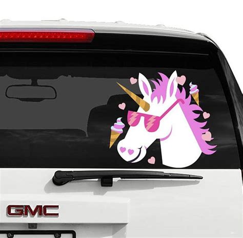 Unicorn Car Sticker Unicorn Decal Car Window Decals Car Bumper Sticker Car Decal Sticker