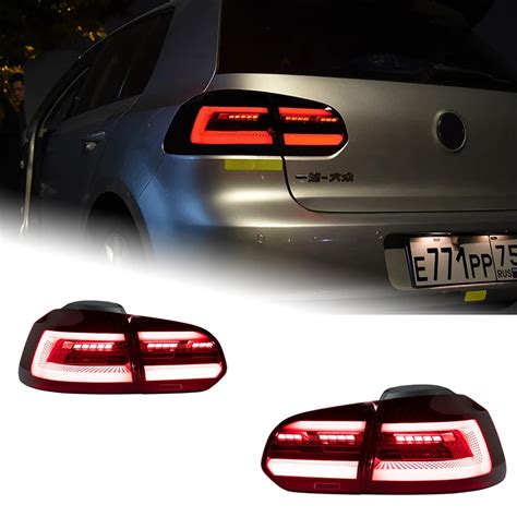 AKD Tail Lights For VW Golf 6 MK6 2009 2012 Tail Light LED DRL MK8