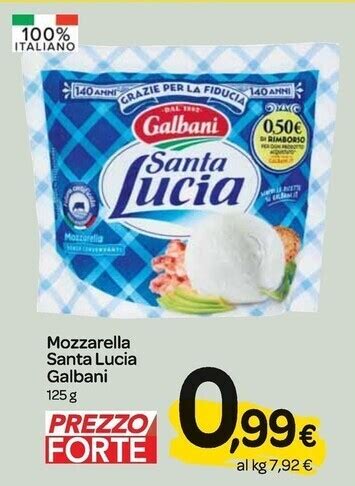 Galbani Mozzarella Santa Lucia Offerta Di Carrefour Express