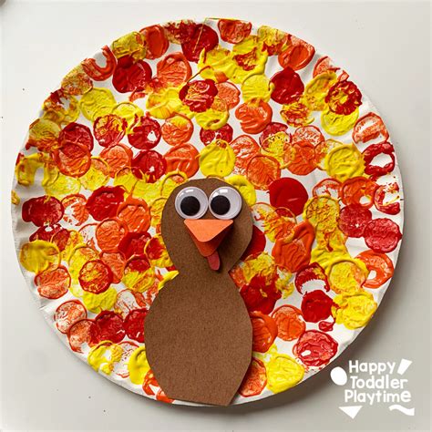 Cork Painted Turkey Craft For Kids Happy Toddler Playtime