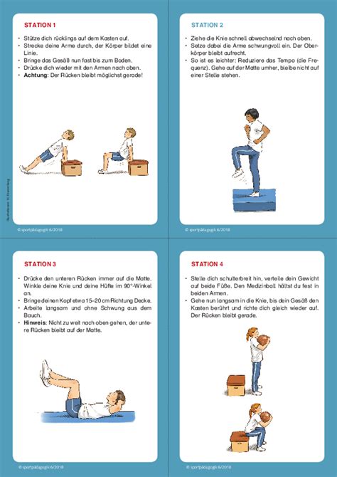 Zirkeltraining mit Stationskarten für den Sportunterricht Sek I
