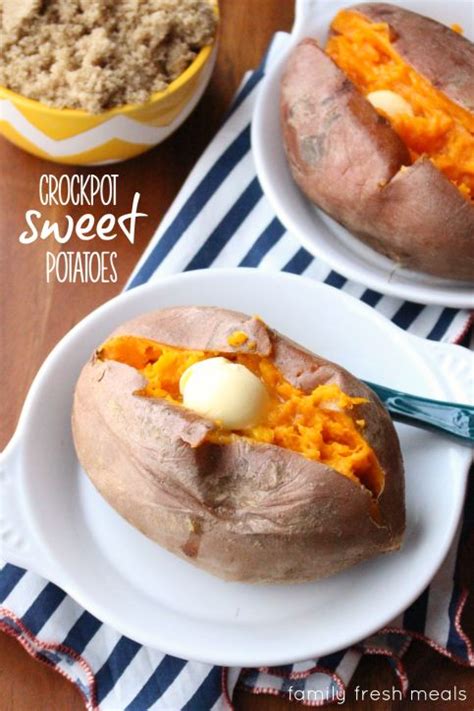 How To Make Crockpot Sweet Potatoes Crock Pot Sweet Potatoes Recipes Sweet Potato Recipes