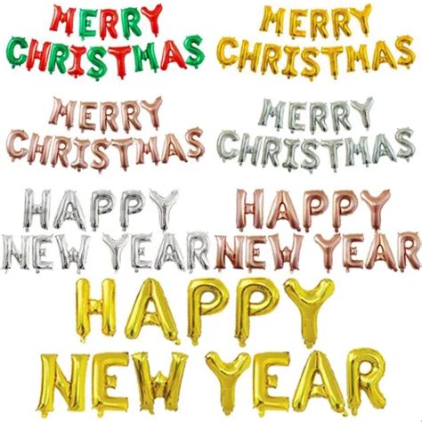 16inchset Merry Christmas Letter Balloon Happy New Year Letters