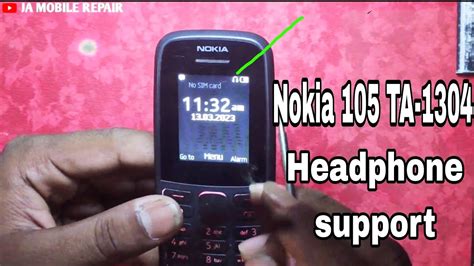 Nokia 105 TA 1304 Headphone In Problem Nokia Headphone Outo