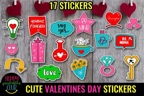 Cute Valentines Day Stickers Romantic Love Stickers