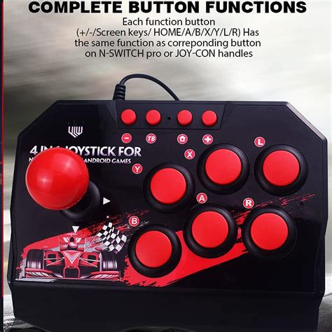 CUIFATI Arcade Fight Stick Wired Arcade Joystick Features a Spherical ...