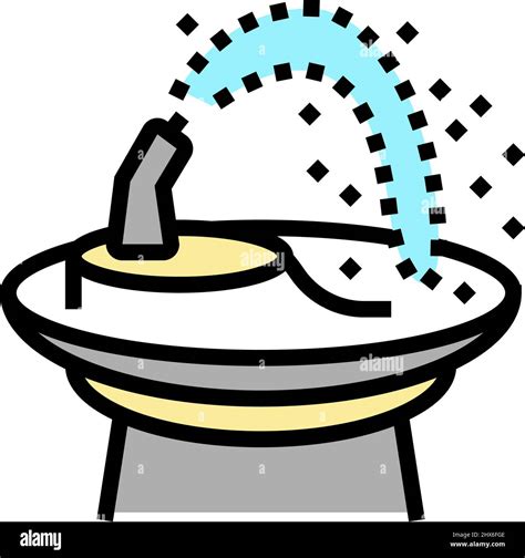 Drinking Fountain Color Icon Vector Illustration Stock Vector Image