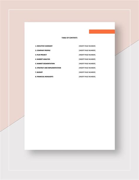 Film Business Plan Template Google Docs Word Apple Pages Template Net