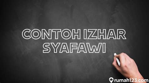 Contoh Izhar Syafawi Disertai Pengertian Ciri Dan Cara Bacanya