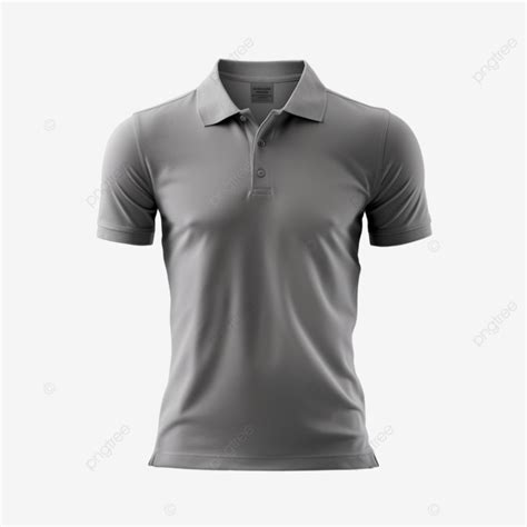 Archivo Png De Maqueta De Camisa Polo Gris PNG Polo Camisa Realista