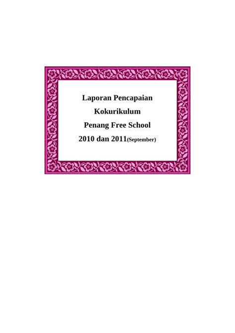 PDF Laporan Kokurikulum Penang Free School 2010 Dan 2011 DOKUMEN TIPS