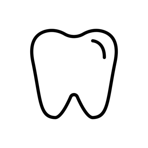 Tooth Icon Illustration Line Icon Style Icon Related To Healthcare