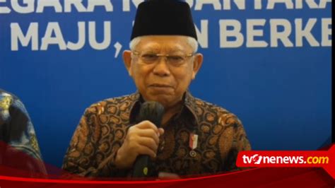 Wapres Ma Ruf Amin Suruh Anak Muda Indonesia Jangan Menunda Nunda Menikah