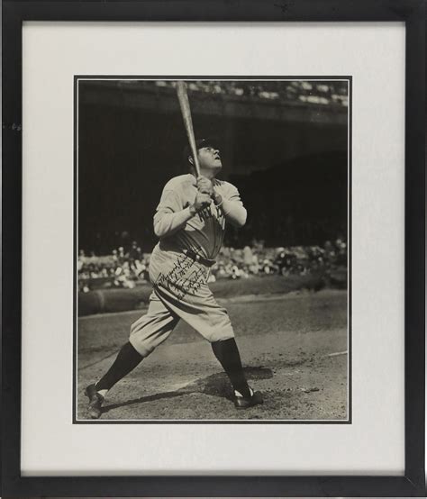 Enormous Babe Ruth Signed Photograph Psa Nm Mt Auto