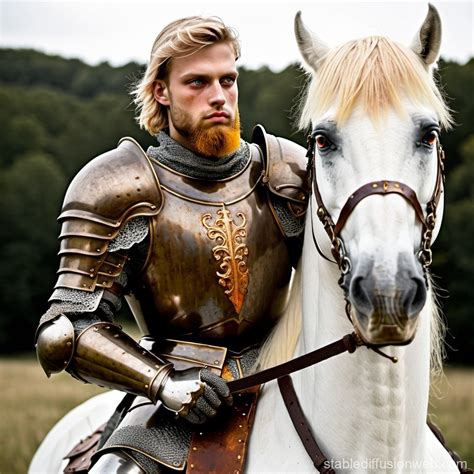Blonde Bearded Knight In Scale Armor Stable Diffusion Online