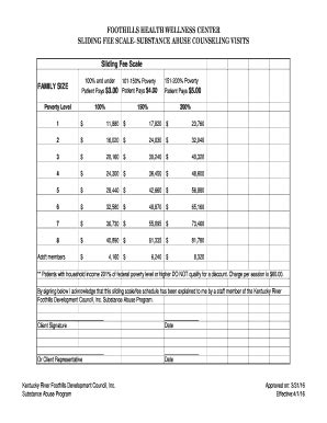 Fillable Online Foothillscap FOOTHILLS HEALTH WELLNESS CENTER SLIDING