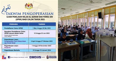 Tarikh Upkk 2023 Ujian Penilaian Kelas Al Quran And Fardhu Ain