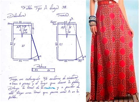 Como Hacer Una Maxi Falda Con Moldes Escuela De Costuras Patrones