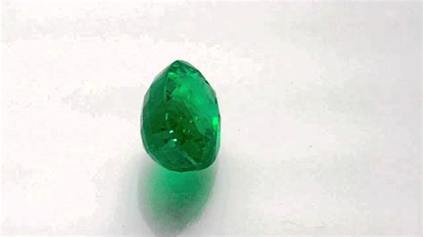 6 93 Carat Lustrous Intense Green Oval Cut Zambian Emerald YouTube