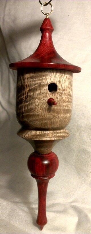 Turned Wood Birdhouse Ornament