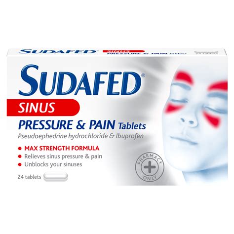 Sudafed Pe Head Congestion Mucus Non Drowsy Relief Tablets Ct