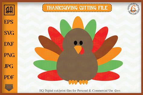 Turkey Svg Thanksgiving Svg Bird Svg Silhouette Cutting File SVG File