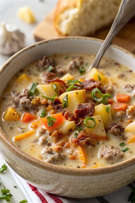 easy cheeseburger soup recipe 11