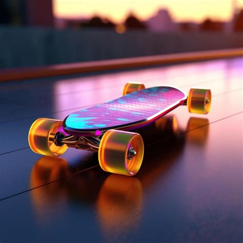 Premium Ai Image Futuristic Skateboard