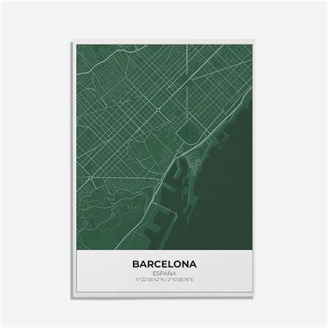 Affiche Barcelone Personnalisable The City Trace