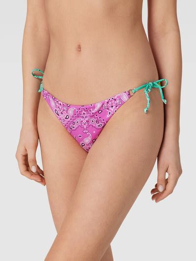 Banana Moon Bikini Slip Mit Allover Muster Modell WAPA Fuchsia