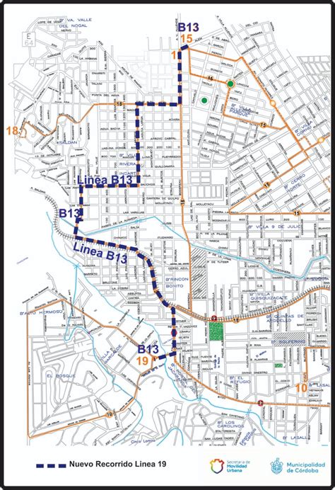 Esquema de emergencia cómo quedan los recorridos de los colectivos en