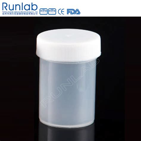 CE Marked PP 60ml Universal Specimen Containers With Screw Cap And No