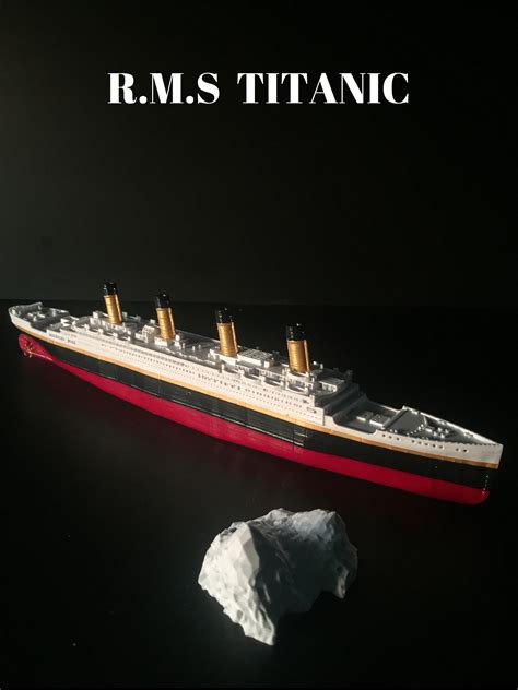 Rms Titanic Model And Iceberg High Detailed 3d Printed