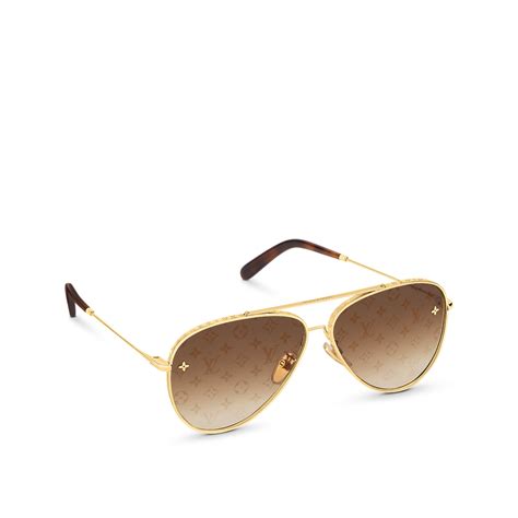 The Lv Pilot Sunglasses Luxury S00 Brown Louis Vuitton