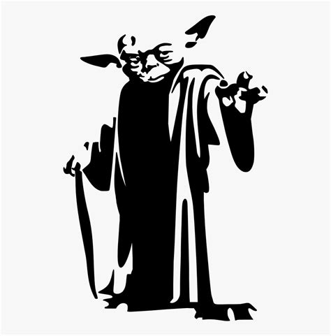 Star Wars Silhouette Yoda Free Transparent Clipart Clipartkey