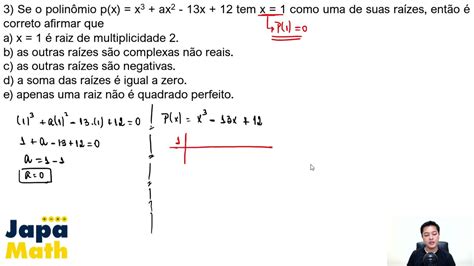 Prova Resolvida EsPCEx 2020 2021 Equação Polinomial YouTube