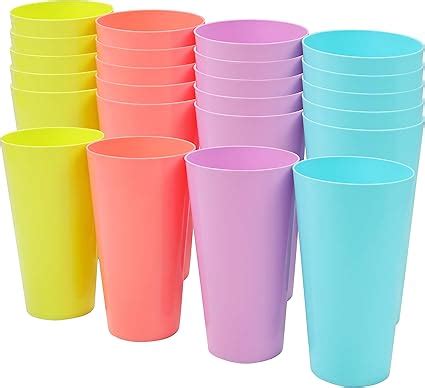 Belle Vous Bicchieri Colorati Plastica 600 Ml 24pz Bicchieri