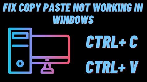 How To Fix Copy Paste Not Working In Windows Youtube