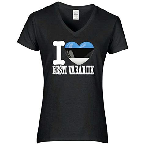 Compare Prices For Fanshirts U Damen T Shirt I Love Estland Estonia