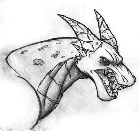 Red Dragon Head By Kitsunekei1 On Deviantart