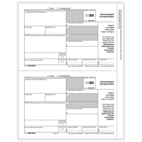 1099 Nec Form 2020 Printable