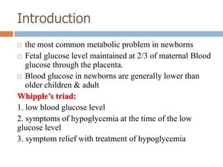 Neonatal Hypoglycemia PPT