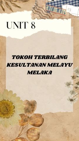 Tokoh Tokoh Terbilang Kesultanan Melayu Melaka Tahun Nadiah Syafiah