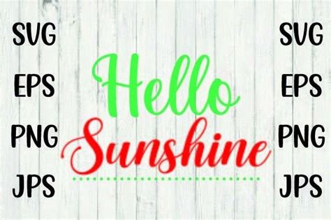 Hello Sunshine Graphic By Designartsvg1 · Creative Fabrica