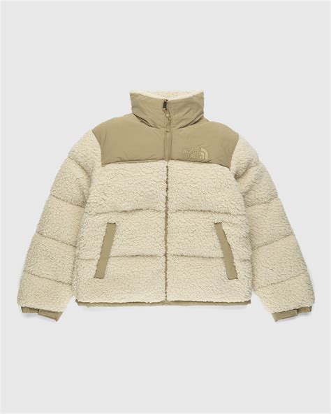 The North Face Sherpa Nuptse Jacket Bleached Sand Kelp Tan Highsnobiety Shop