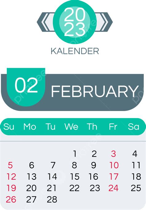 Gambar Kalendar Meja 2023 Kalendar Februari Kalendar Kalendar Februari 2023 Png Dan Vektor