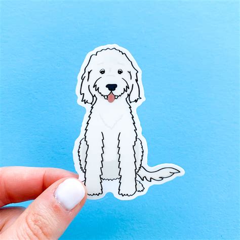 Doodle Sticker Golden Doodle Sticker Goldendoodle Sticker | Etsy