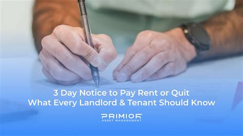 Day Notice To Pay Rent Or Quit What Every Landlord And Tenant Should